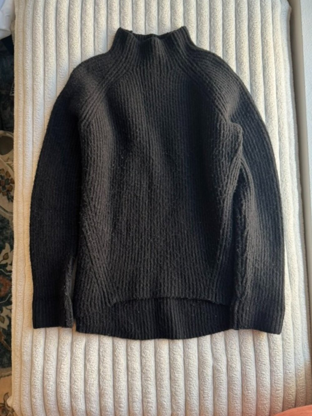 MADEWELL Black Womens Sweater Chunky Knit Preppy